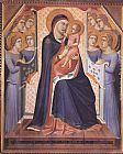 Angels Canvas Paintings - Madonna Enthroned with Angels